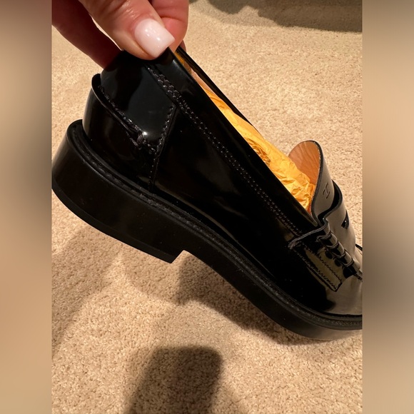Tods Gommo Basso 59C Patent Mocassino Penny Loafers - Picture 5 of 9